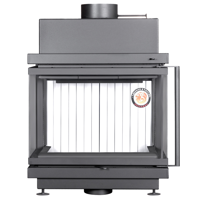 Каминная топка Экокамин АЛЬФА 700 три стекла подовая (миниатюра)